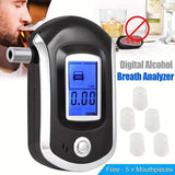 Police-Grade Breathalyzer with LCD Display - AT6000 Alcohol Tester Health & Wellness - Tophatter Daily Deals