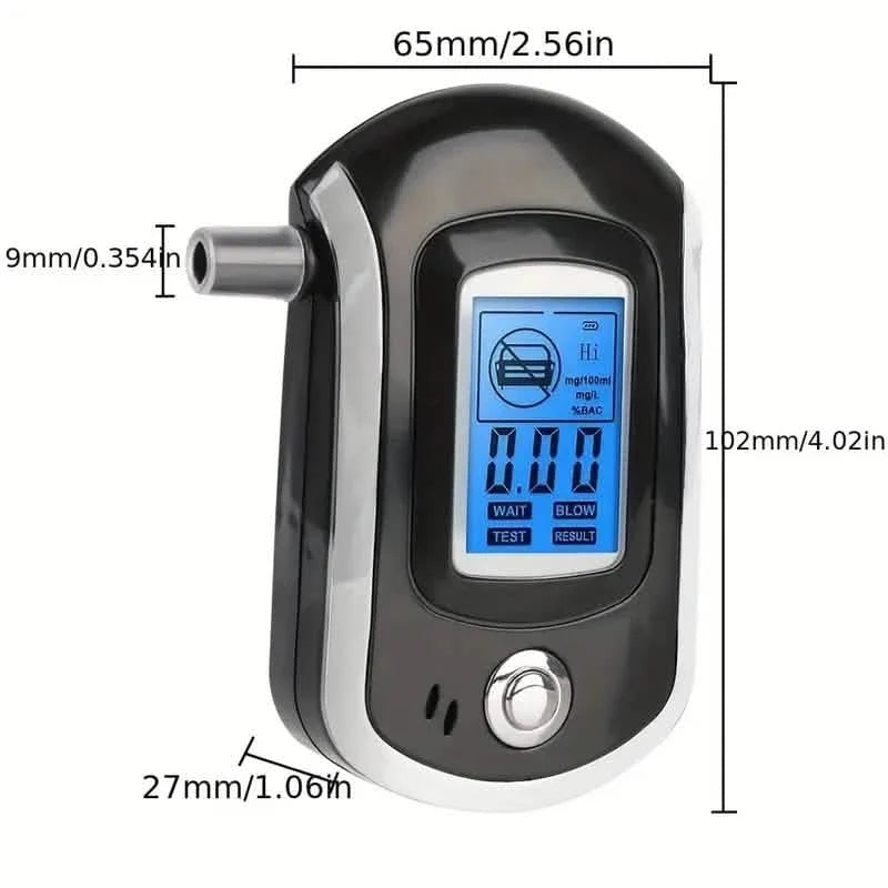 Police-Grade Breathalyzer with LCD Display - AT6000 Alcohol Tester Health & Wellness - Tophatter Daily Deals