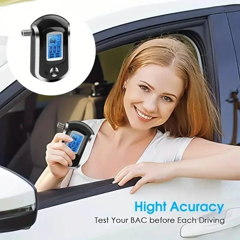 Police-Grade Breathalyzer with LCD Display - AT6000 Alcohol Tester Health & Wellness - Tophatter Daily Deals