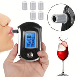 Police-Grade Breathalyzer with LCD Display - AT6000 Alcohol Tester Health & Wellness - Tophatter Daily Deals