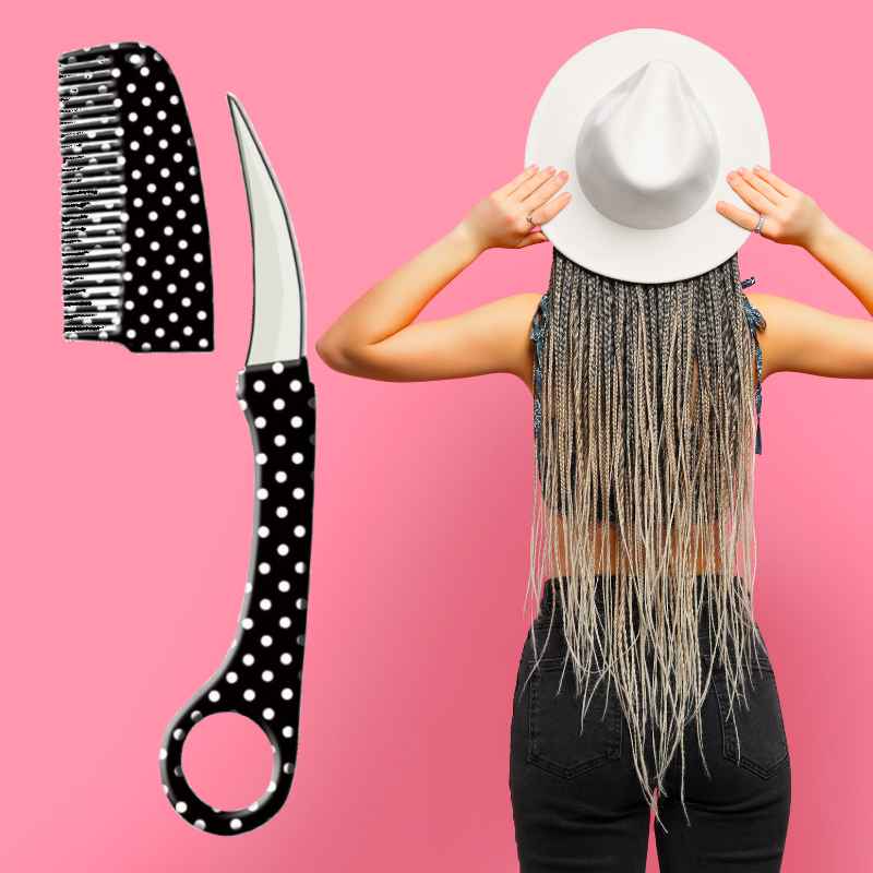 Hidden Blade Self-Defense Comb Knife Knives & Knuckles - Tophatter Daily Deals