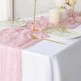 Polyester Crinkle Table Runner Baby Pink Furniture & Decor - Tophatter Daily Deals