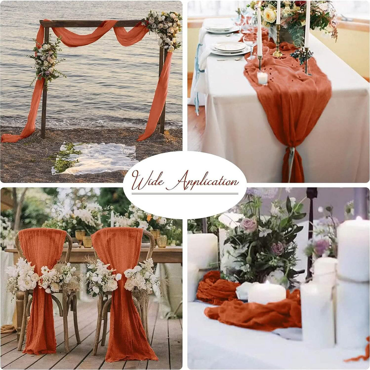 Polyester Crinkle Table Runner Furniture & Decor - Tophatter Daily Deals