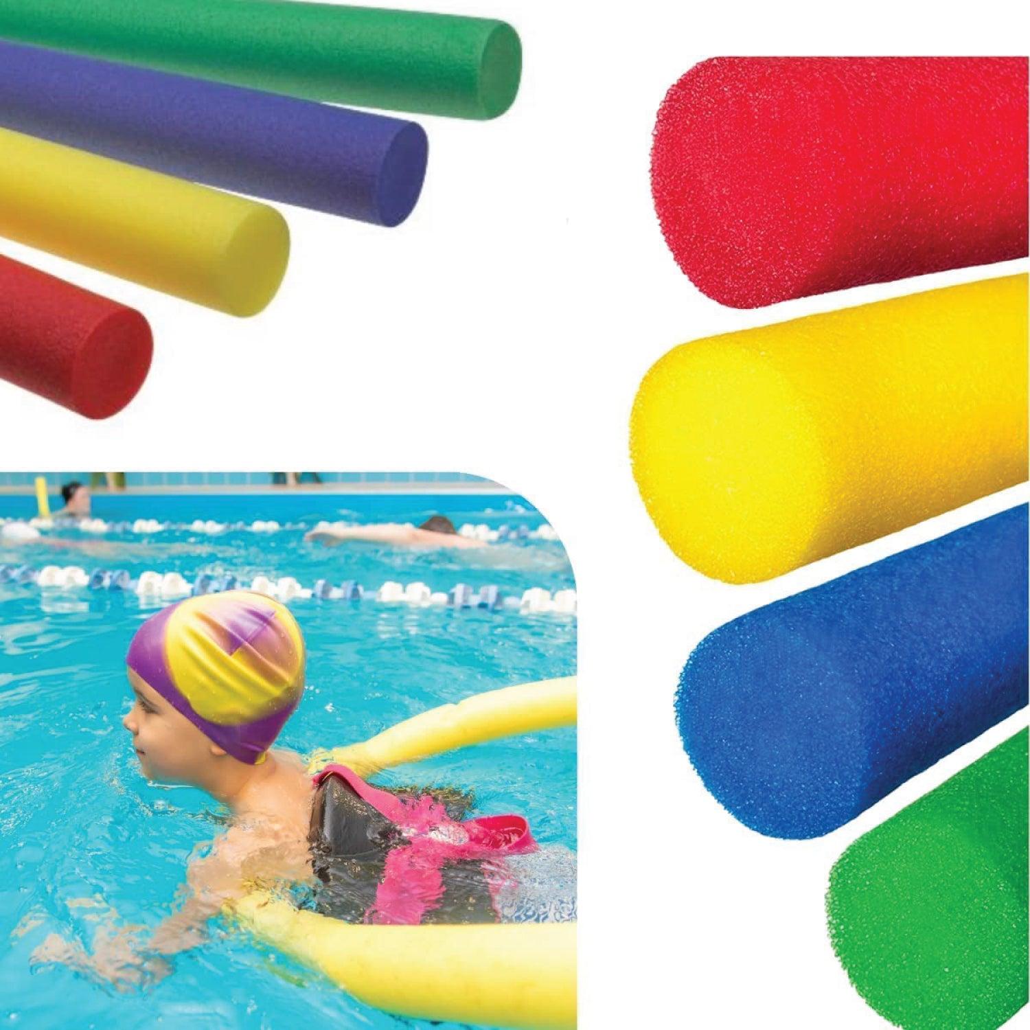 Foam Swimming Pool Noodle - 3x Swimming Pool Noodle Stick Water Float Aid Strip Blue or Red 3x Swimming Pool Noodle Summer & Swimming - Tophatter Daily Deals