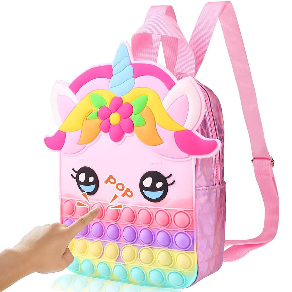 Pop Fidget Unicorn Backpack Pink Toys & Games - Tophatter Daily Deals
