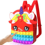 Pop Fidget Unicorn Backpack Red Toys & Games - Tophatter Daily Deals