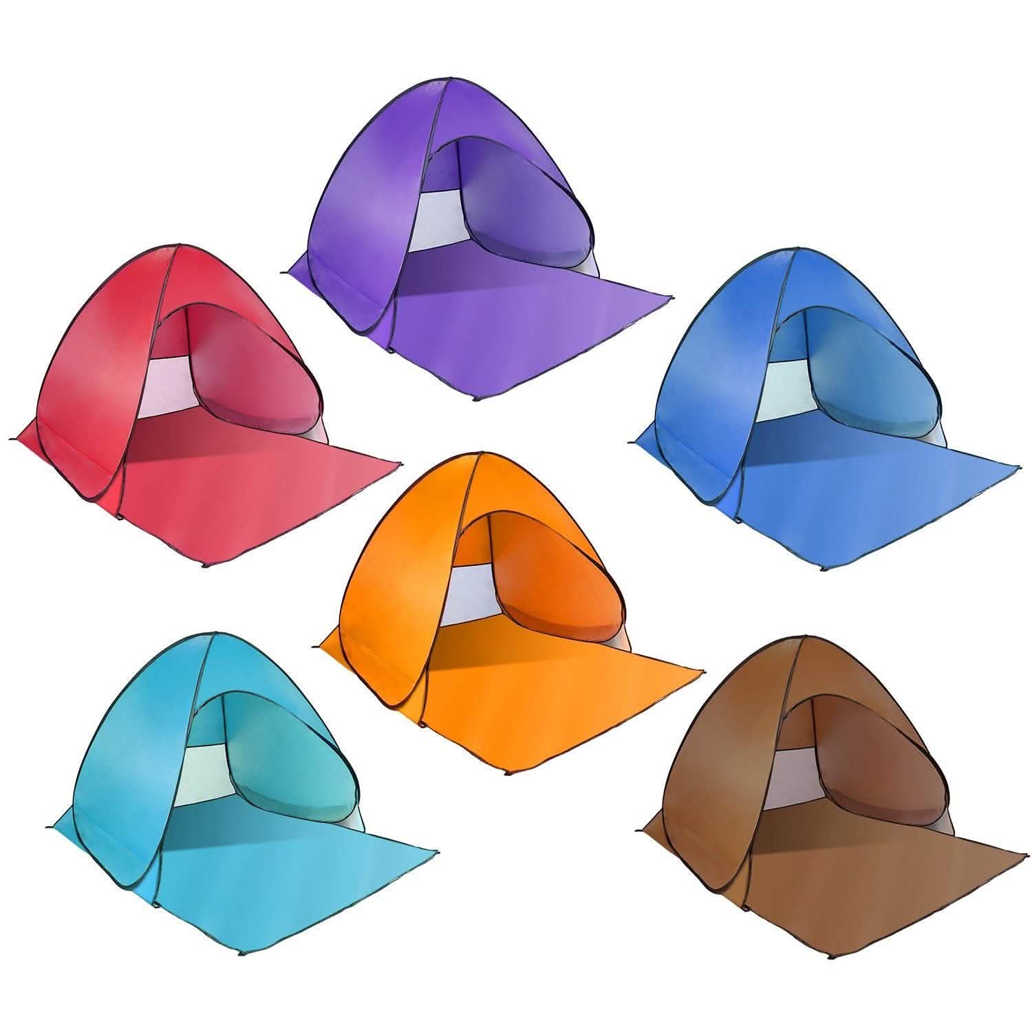 Pop Up Beach Tent Sun Shade Shelter Outdoor Recreation - Tophatter Daily Deals