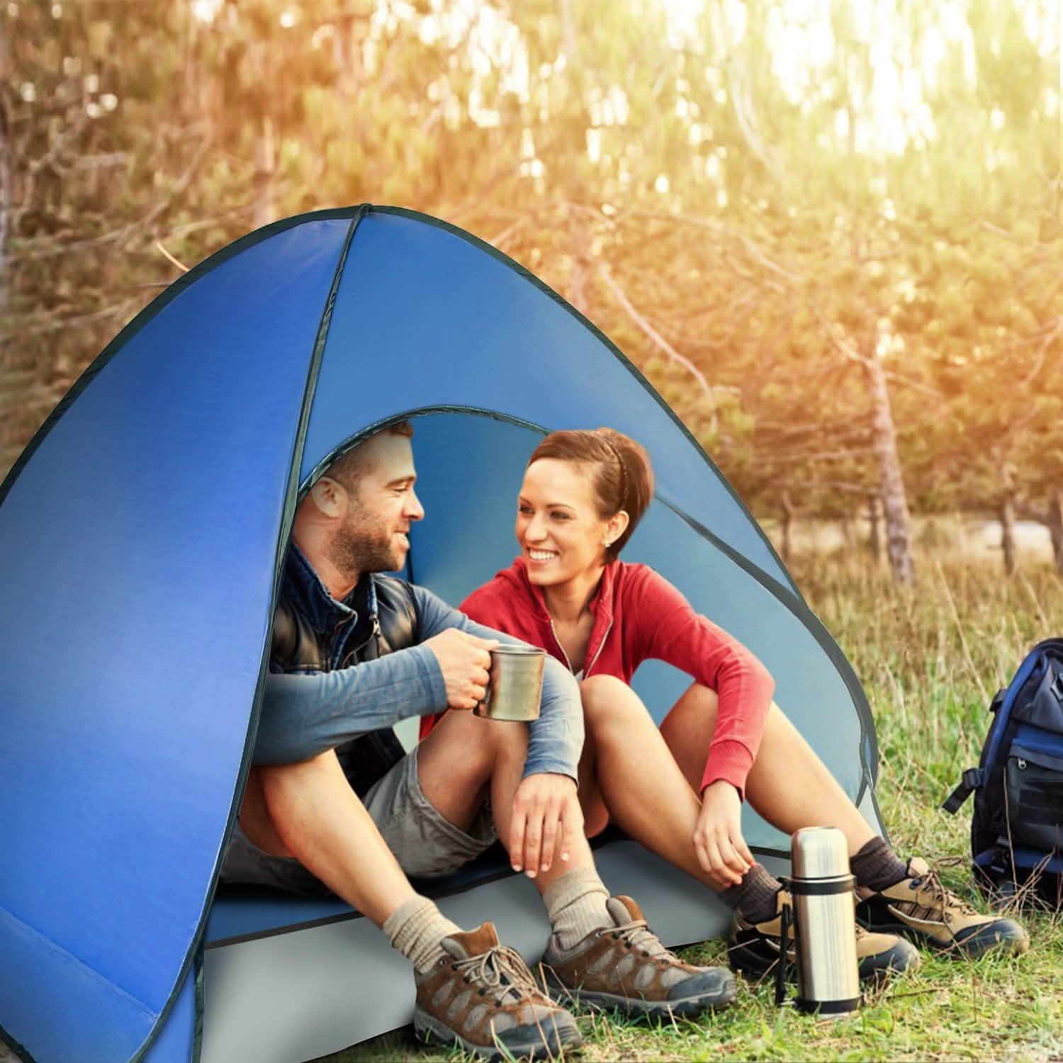 Pop Up Beach Tent Sun Shade Shelter Outdoor Recreation - Tophatter Daily Deals