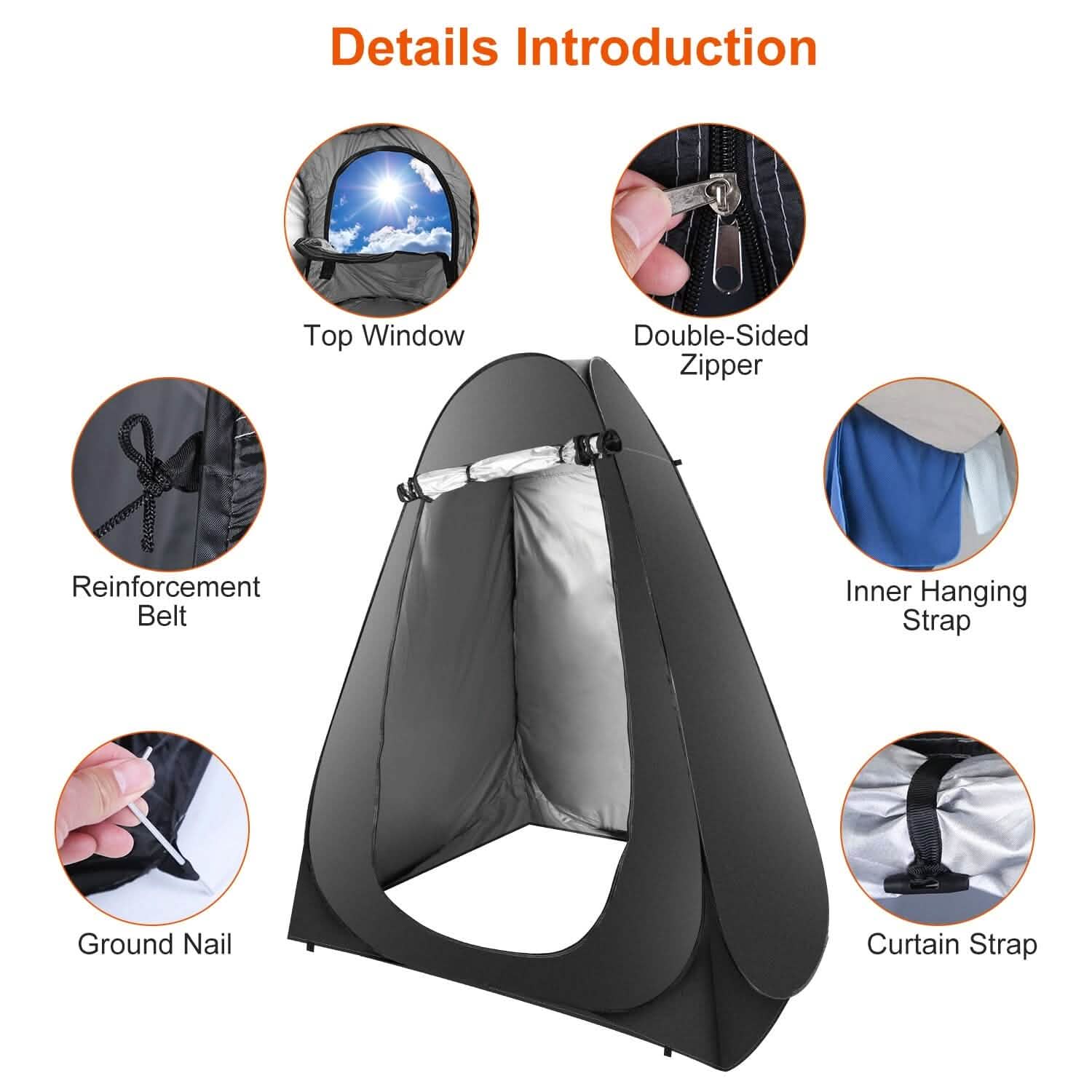 Pop Up Privacy Foldable Tent with Carry Bag Outdoor Recreation - Tophatter Daily Deals