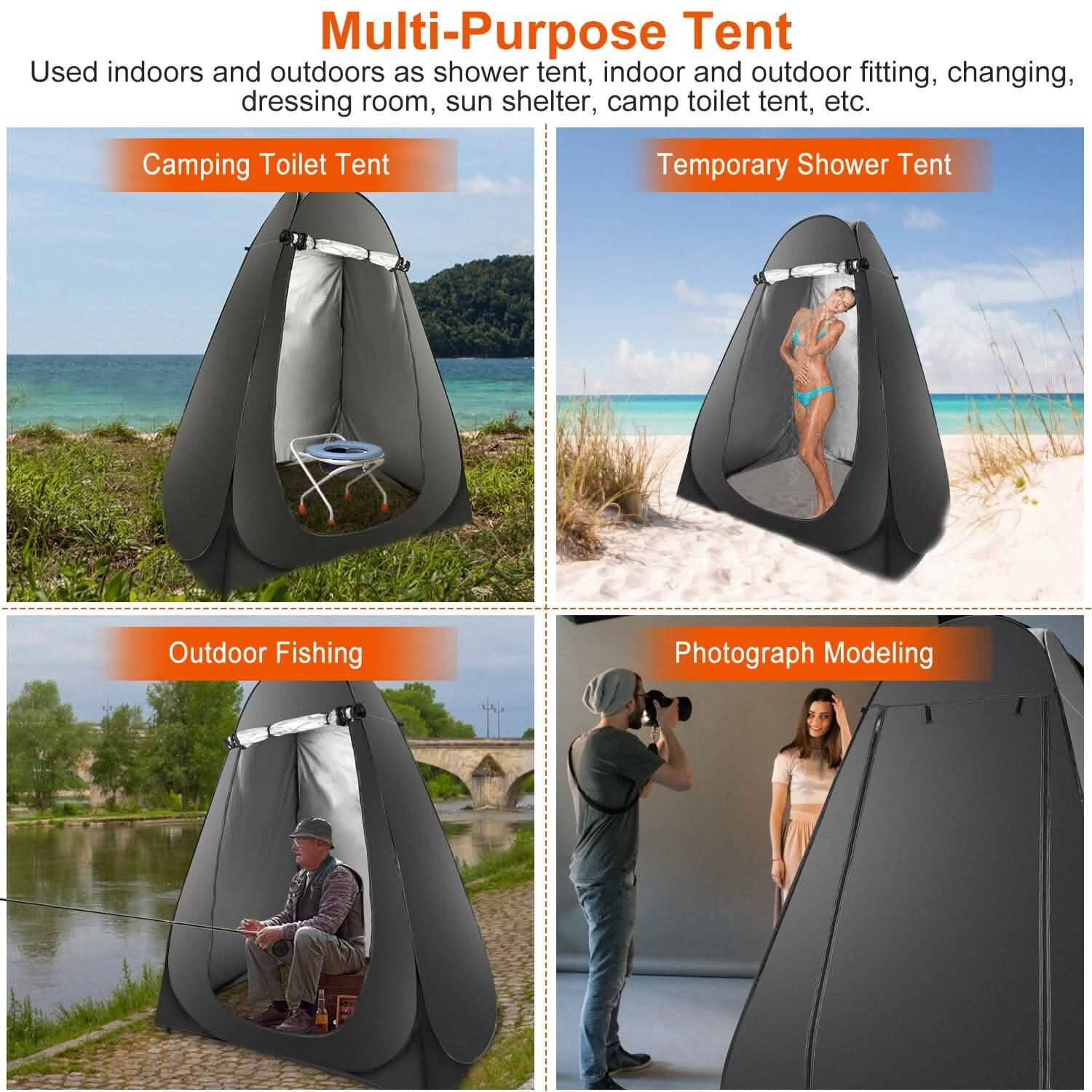 Pop Up Privacy Foldable Tent with Carry Bag Outdoor Recreation - Tophatter Daily Deals