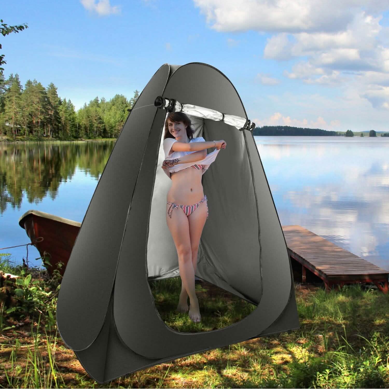 Pop Up Privacy Foldable Tent with Carry Bag Outdoor Recreation - Tophatter Daily Deals