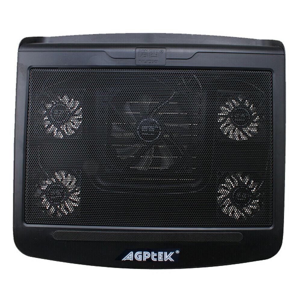 Portable 5 Fans Cooling Pad LED Light Radiator Cooling Pad - Tophatter Daily Deals