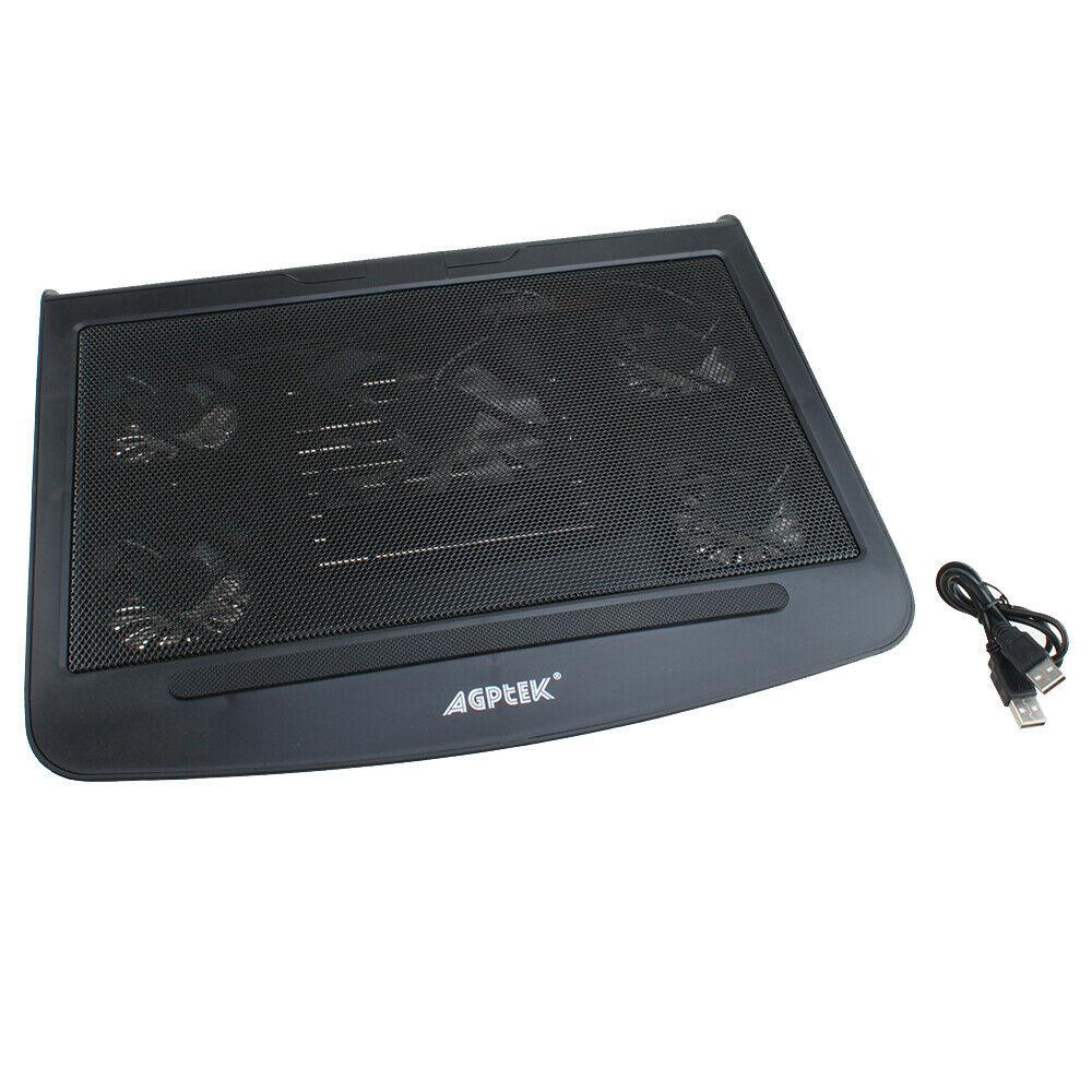 Portable 5 Fans Cooling Pad LED Light Radiator Cooling Pad - Tophatter Daily Deals