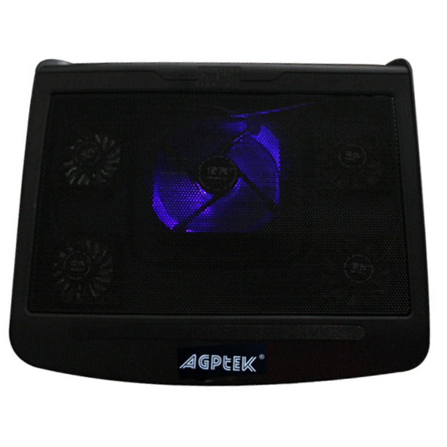 Portable 5 Fans Cooling Pad LED Light Radiator Cooling Pad - Tophatter Daily Deals