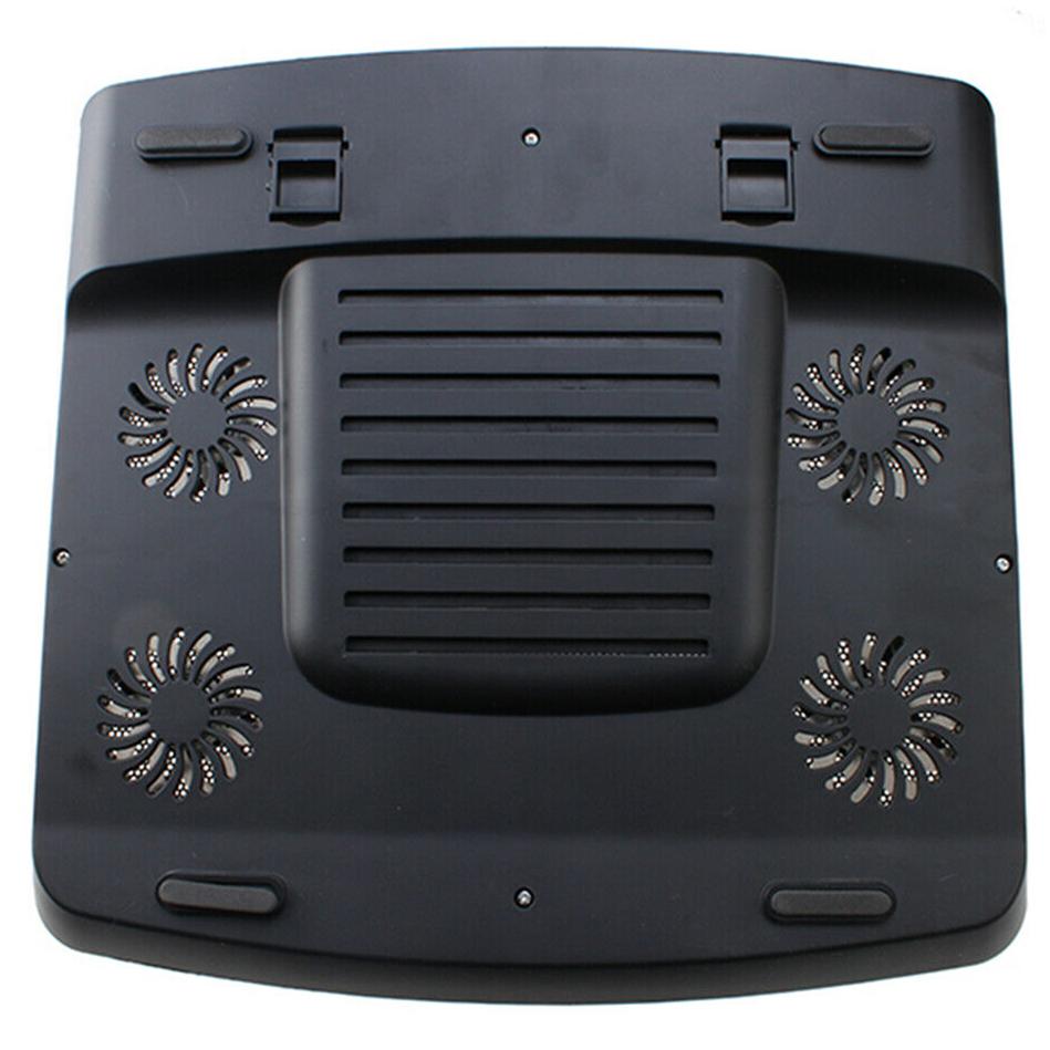 Portable 5 Fans Cooling Pad LED Light Radiator Cooling Pad - Tophatter Daily Deals