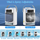 Portable Air Conditioner Fan Evaporative Humidifier 3 Speed Spray Household Appliances - Tophatter Daily Deals