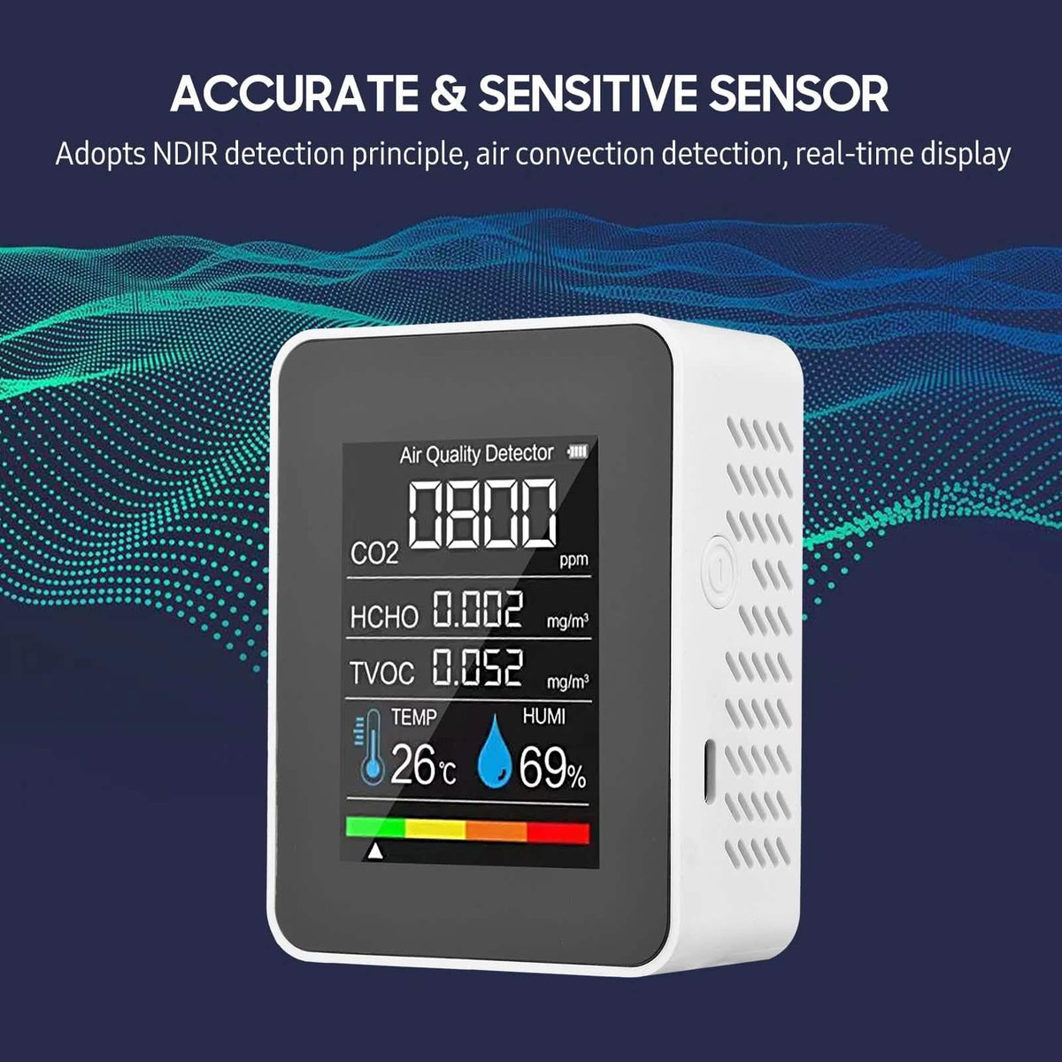 Portable Air Quality Monitor Health & Wellness - Tophatter Daily Deals