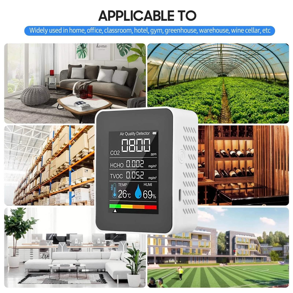 Portable Air Quality Monitor Health & Wellness - Tophatter Daily Deals