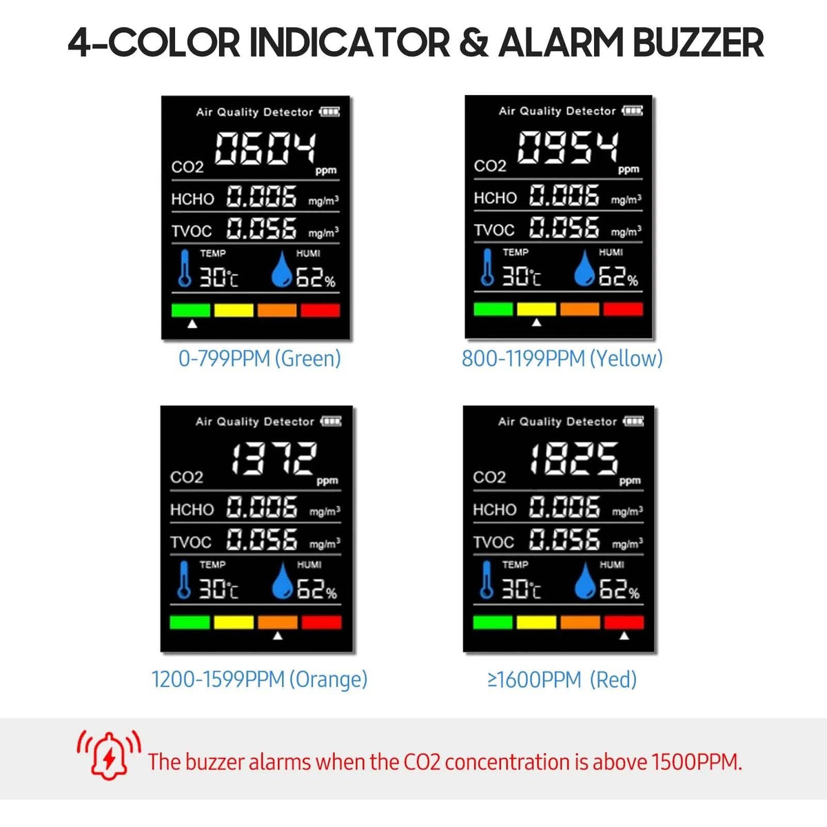 Portable Air Quality Monitor Health & Wellness - Tophatter Daily Deals