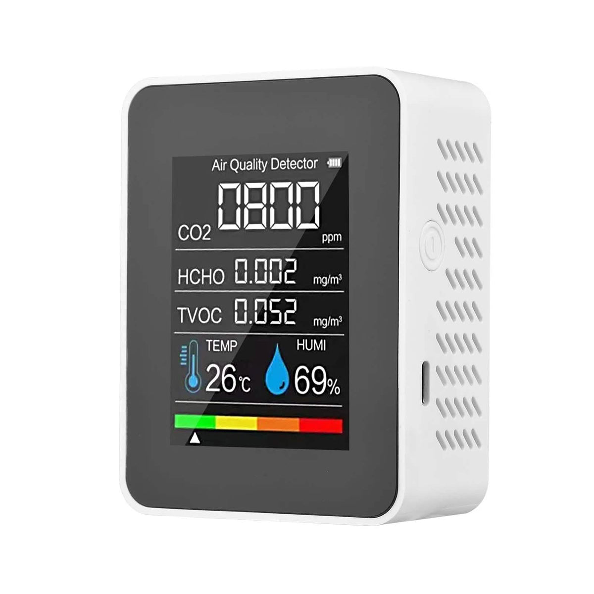 Portable Air Quality Monitor White Health & Wellness - Tophatter Daily Deals