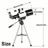 Portable Astronomical 150X Telescope 70mm Aperture Telescope Monocular With Tripod Outdoor Recreation - Tophatter Daily Deals