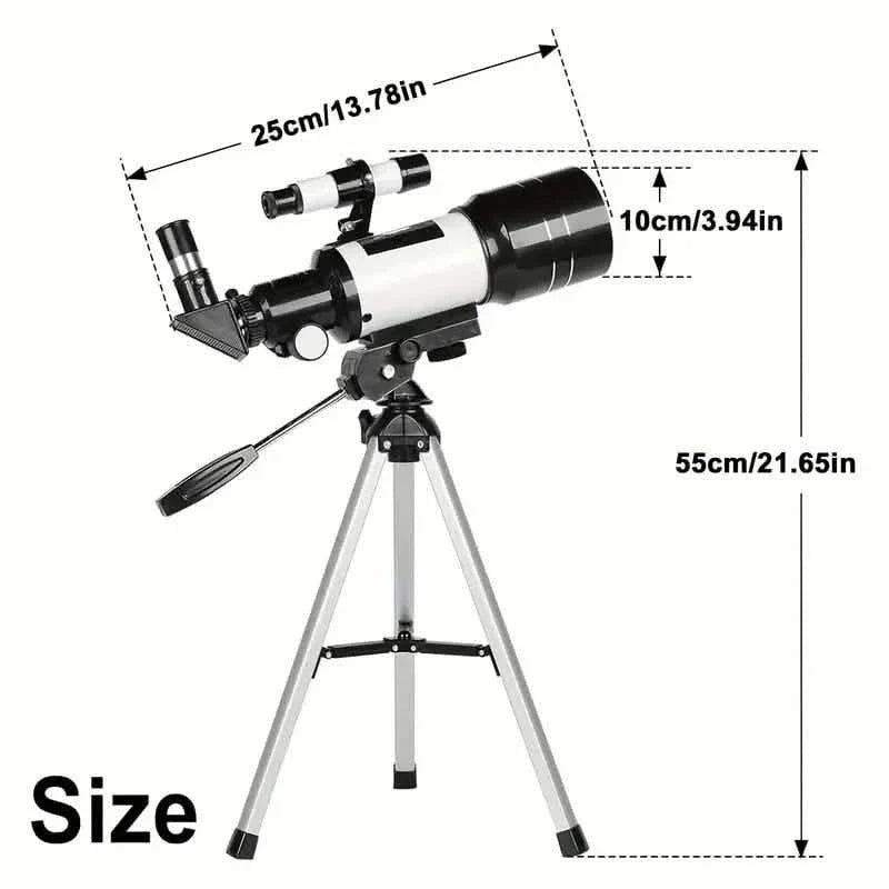 Portable Astronomical 150X Telescope 70mm Aperture Telescope Monocular With Tripod Outdoor Recreation - Tophatter Daily Deals
