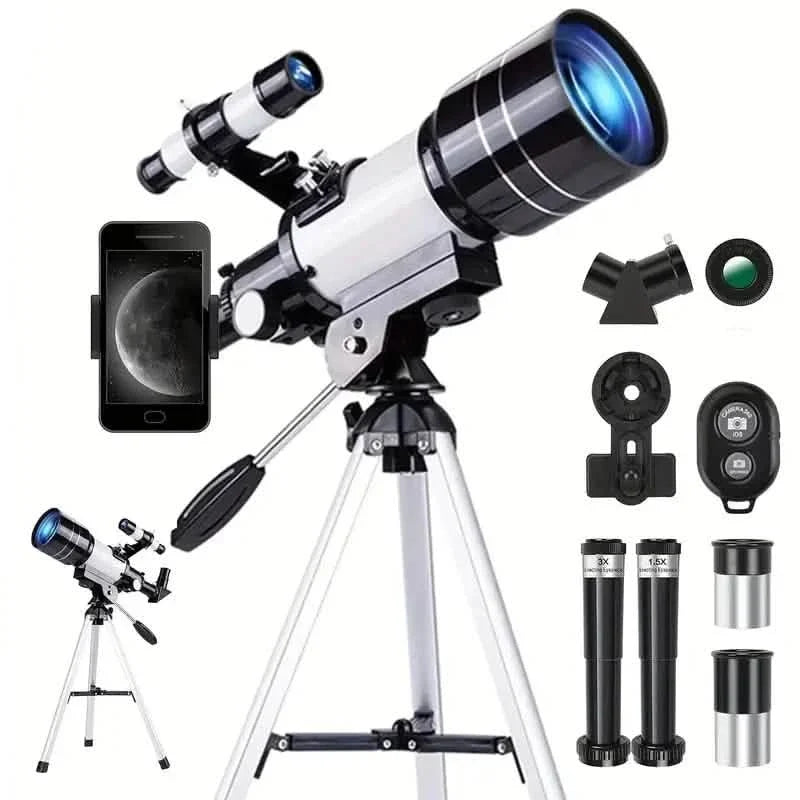 Portable Astronomical 150X Telescope 70mm Aperture Telescope Monocular With Tripod Outdoor Recreation - Tophatter Daily Deals