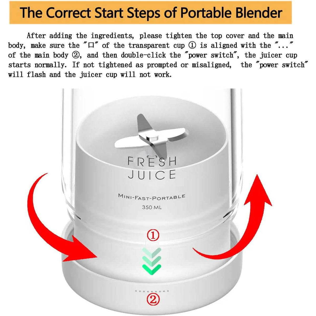 Portable Blender Bottle Electric Juicer Kitchen Appliances - Tophatter Daily Deals