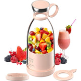 Portable Blender Bottle Electric Juicer Pink Kitchen Appliances - Tophatter Daily Deals