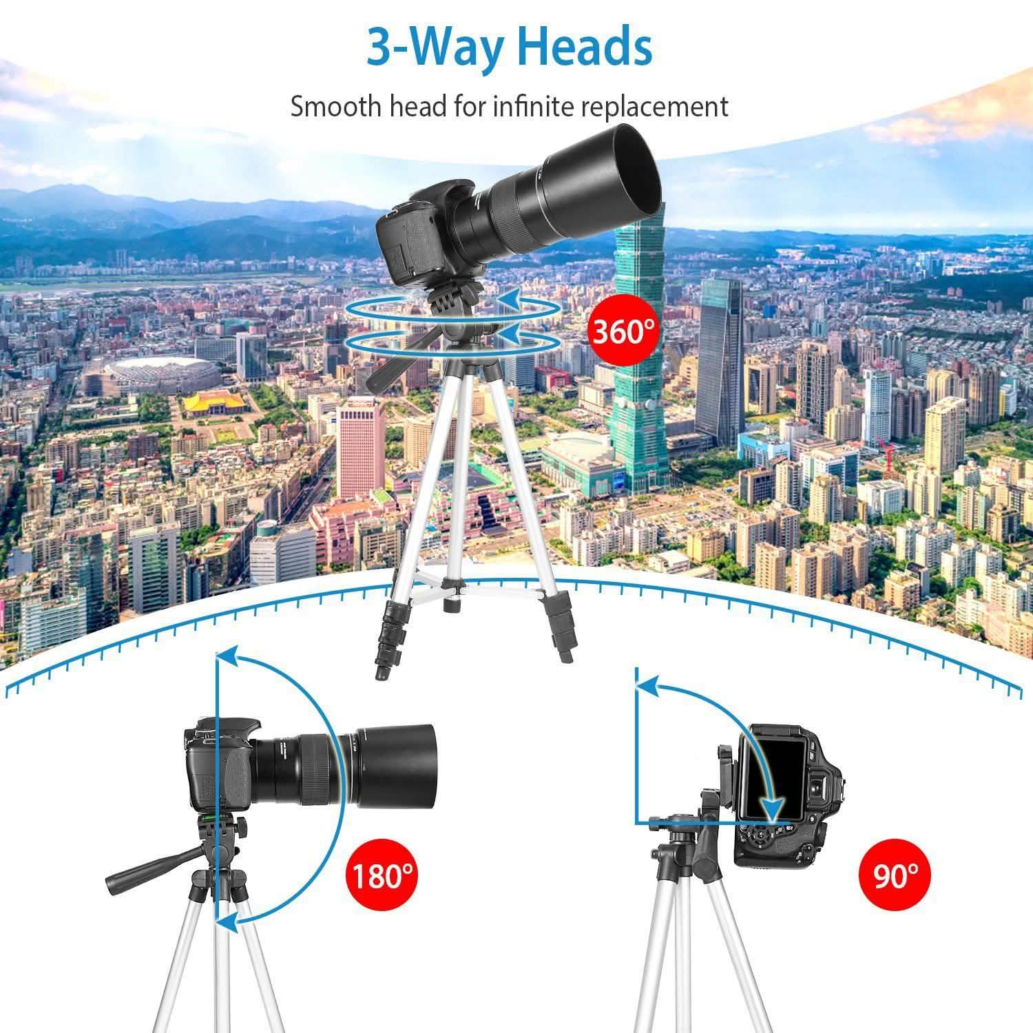 Portable Camera Tripod 45" Adjustable Camera Stand Cameras & Drones - Tophatter Daily Deals