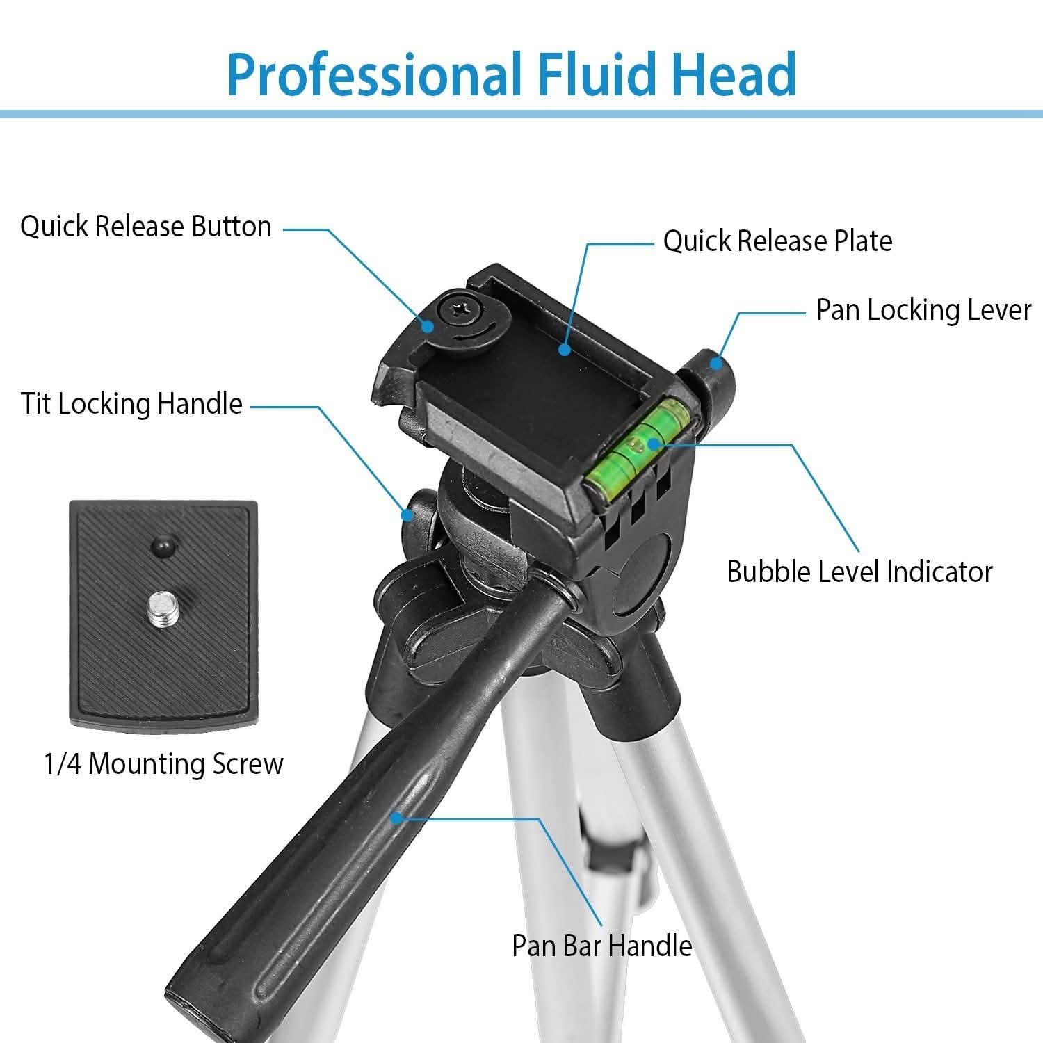 Portable Camera Tripod 45" Adjustable Camera Stand Cameras & Drones - Tophatter Daily Deals