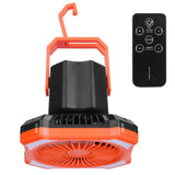 Portable Camping Lantern Fan 10000mAh Battery Powered with 4 Light Modes Outdoor Recreation - Tophatter Daily Deals
