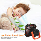 Portable Camping Lantern Fan 10000mAh Battery Powered with 4 Light Modes Outdoor Recreation - Tophatter Daily Deals
