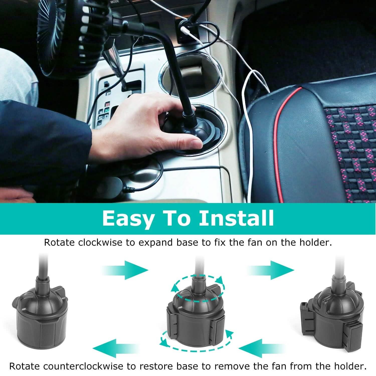 Portable Car Cooling Fan Automotive - Tophatter Daily Deals