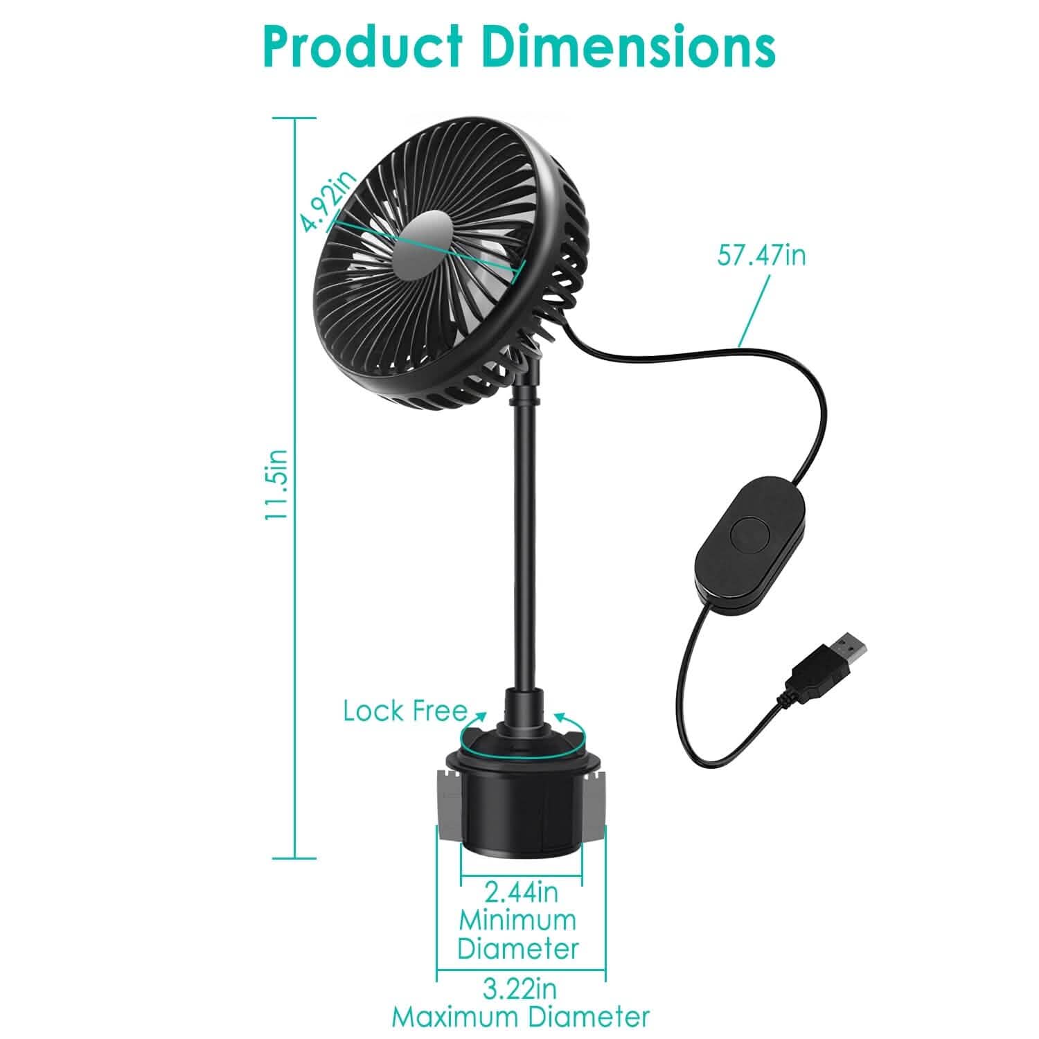 Portable Car Cooling Fan Automotive - Tophatter Daily Deals