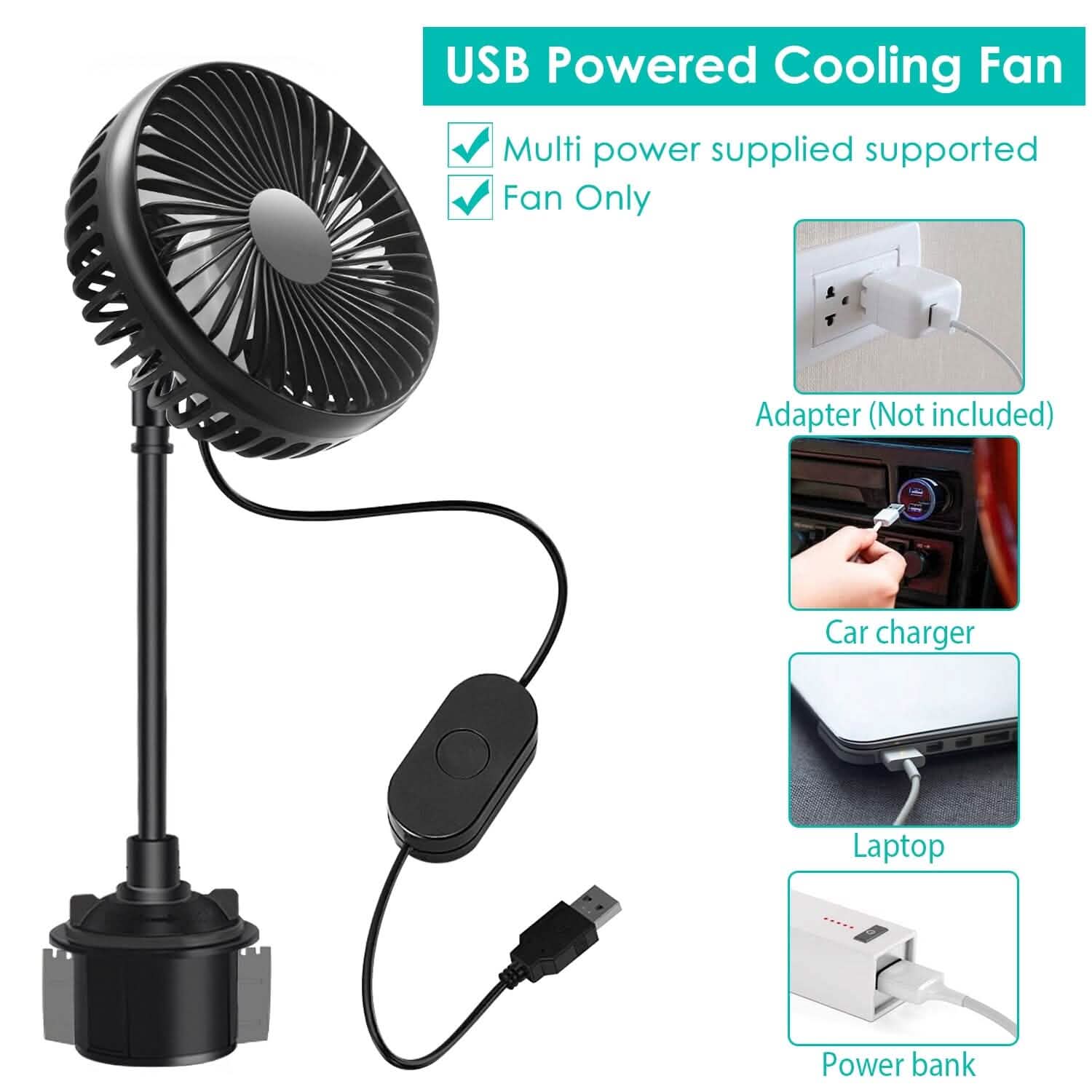 Portable Car Cooling Fan Automotive - Tophatter Daily Deals