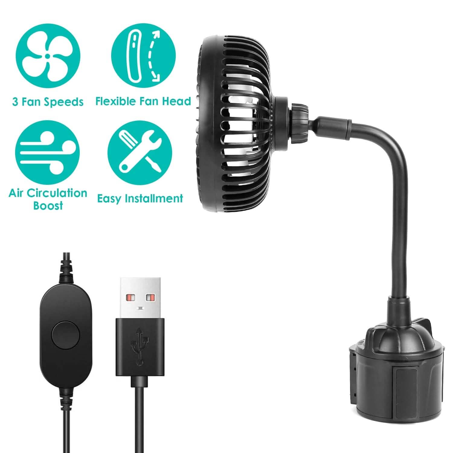 Portable Car Cooling Fan Automotive - Tophatter Daily Deals