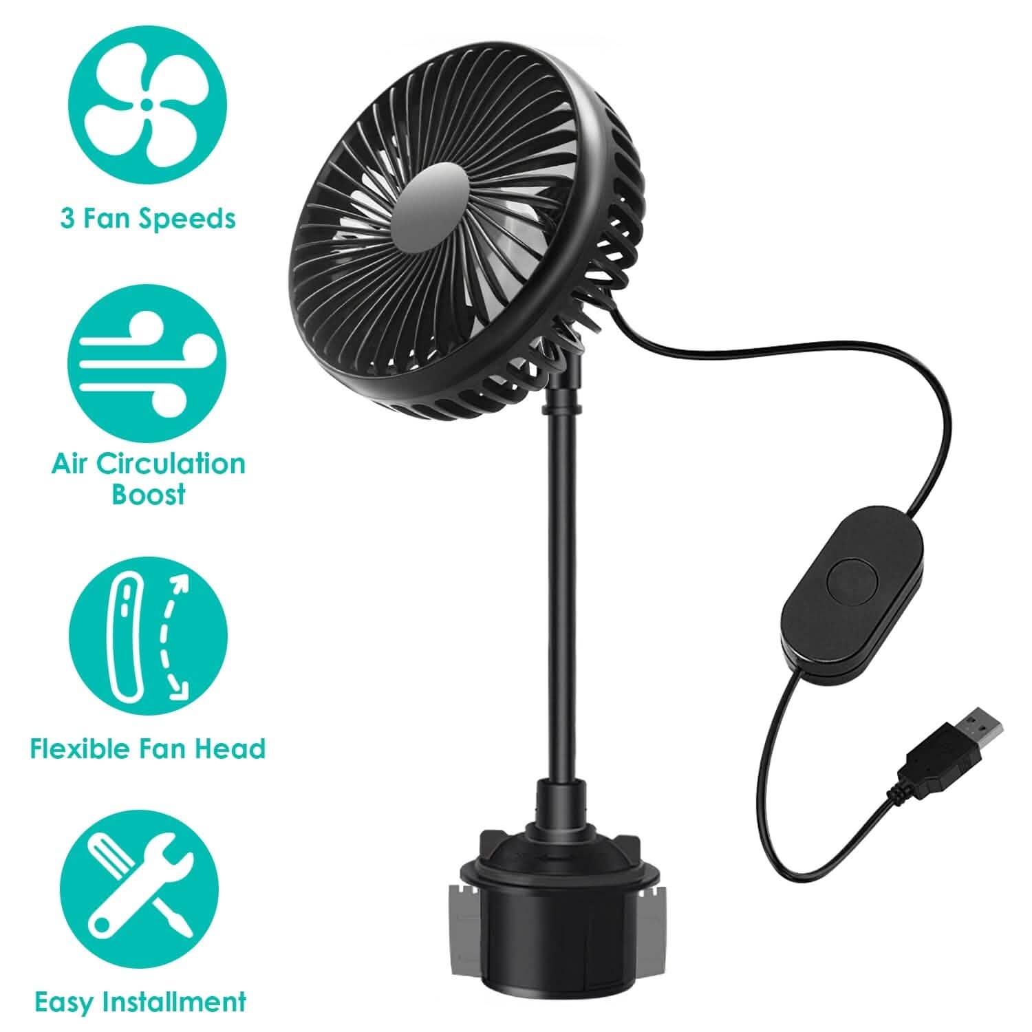 Portable Car Cooling Fan Automotive - Tophatter Daily Deals