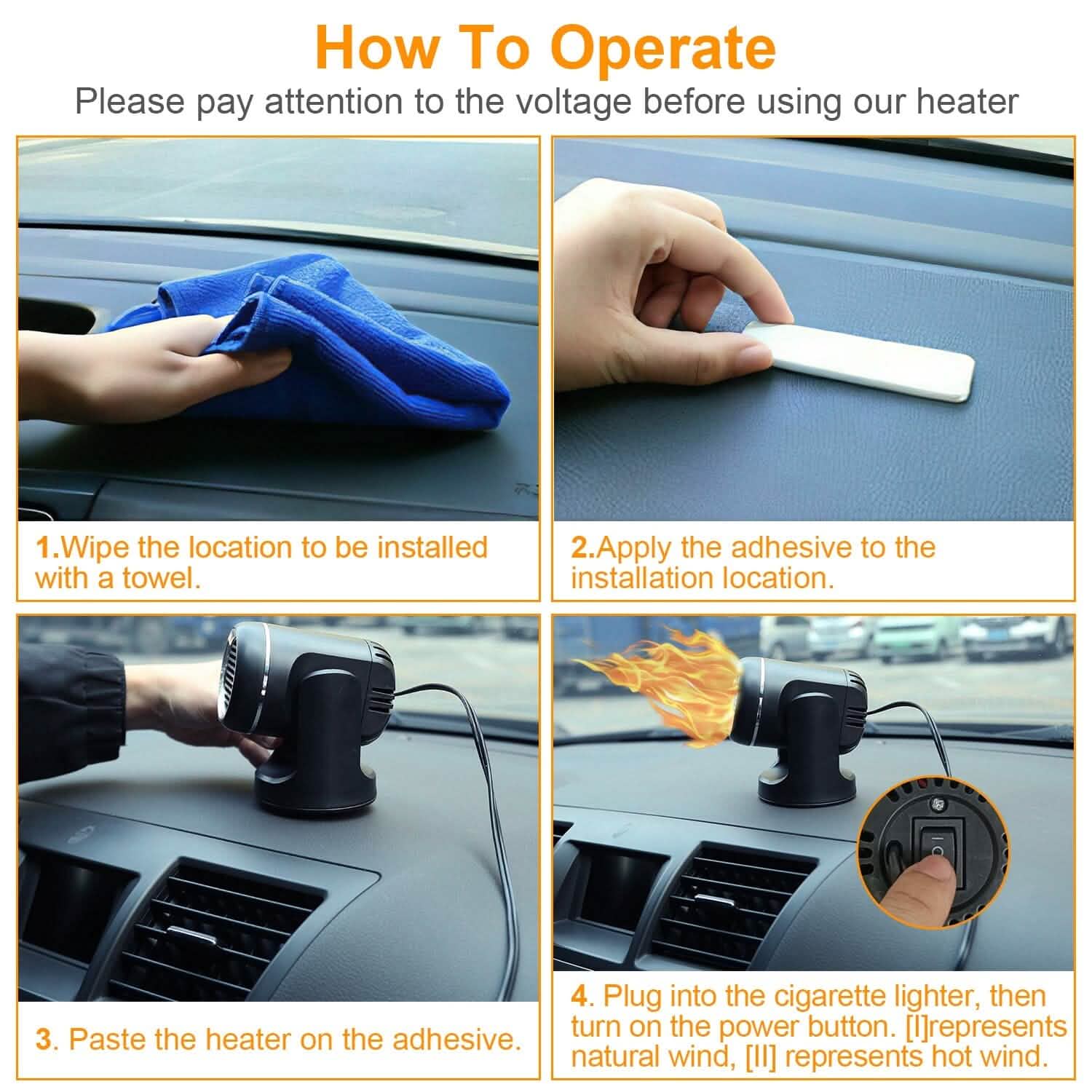 Portable Car Heater 2-in-1 Heating Cooling Fan Automotive - Tophatter Daily Deals