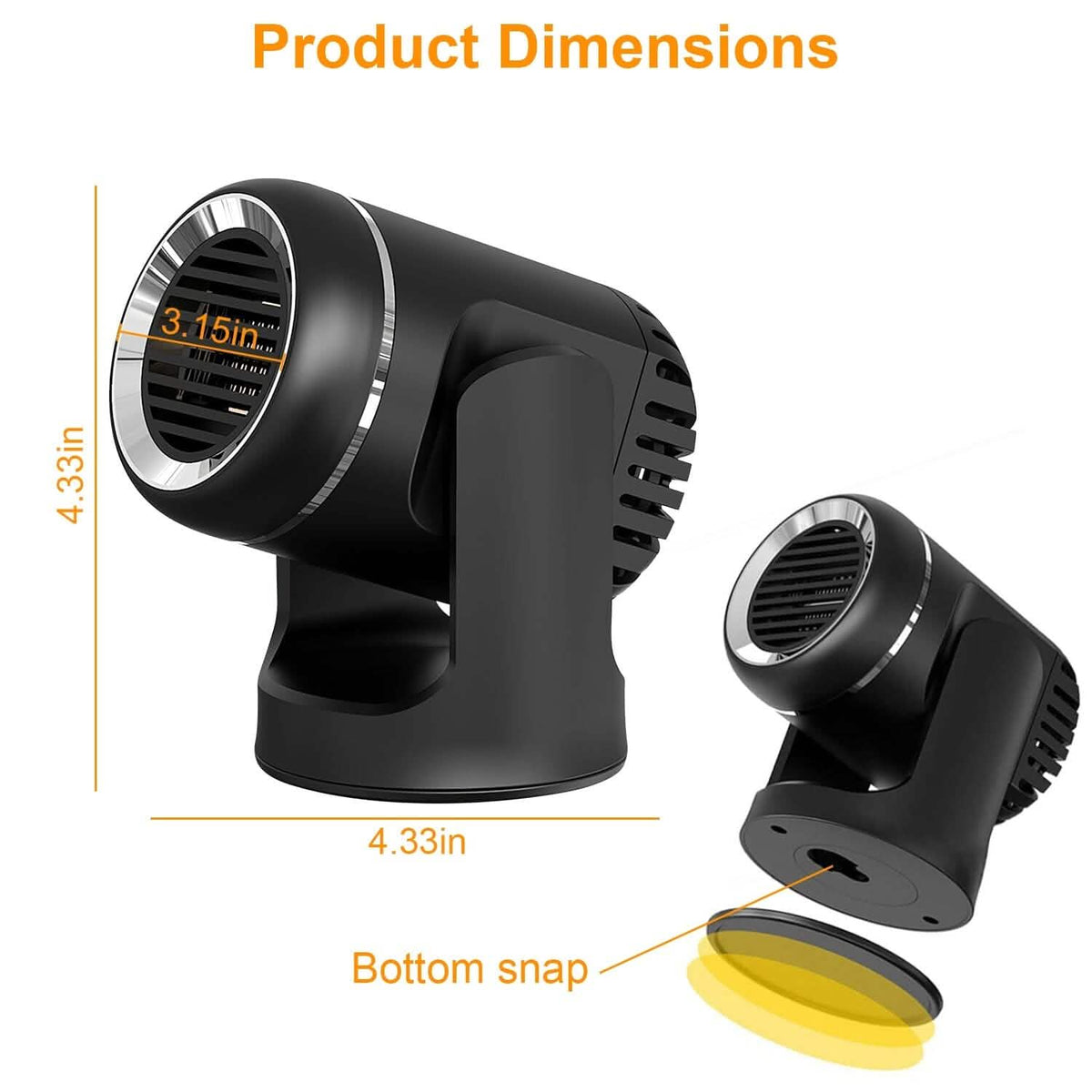 Portable Car Heater 2-in-1 Heating Cooling Fan Automotive - Tophatter Daily Deals