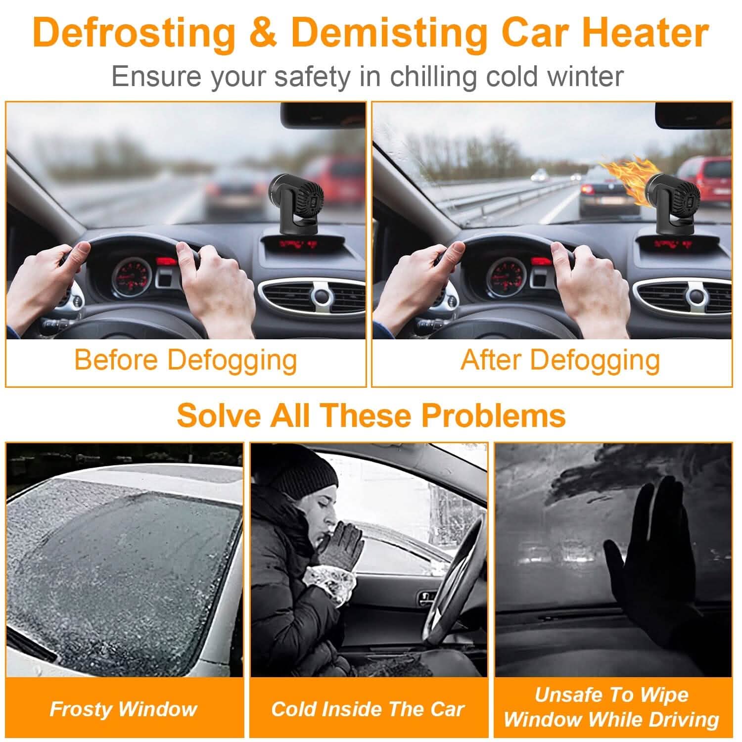 Portable Car Heater 2-in-1 Heating Cooling Fan Automotive - Tophatter Daily Deals