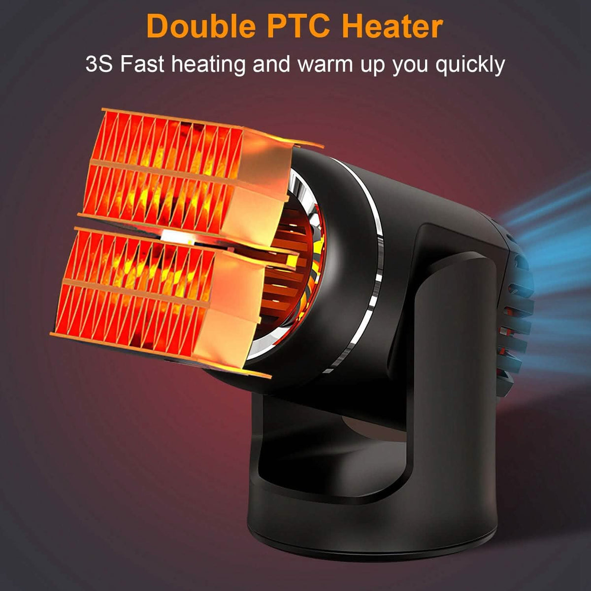 Portable Car Heater 2-in-1 Heating Cooling Fan Automotive - Tophatter Daily Deals