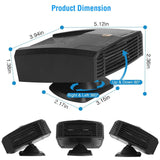 Portable Car Heater Heating Fan 2-in-1 Defroster Defogger Demister Windshield Heater Automotive - Tophatter Daily Deals