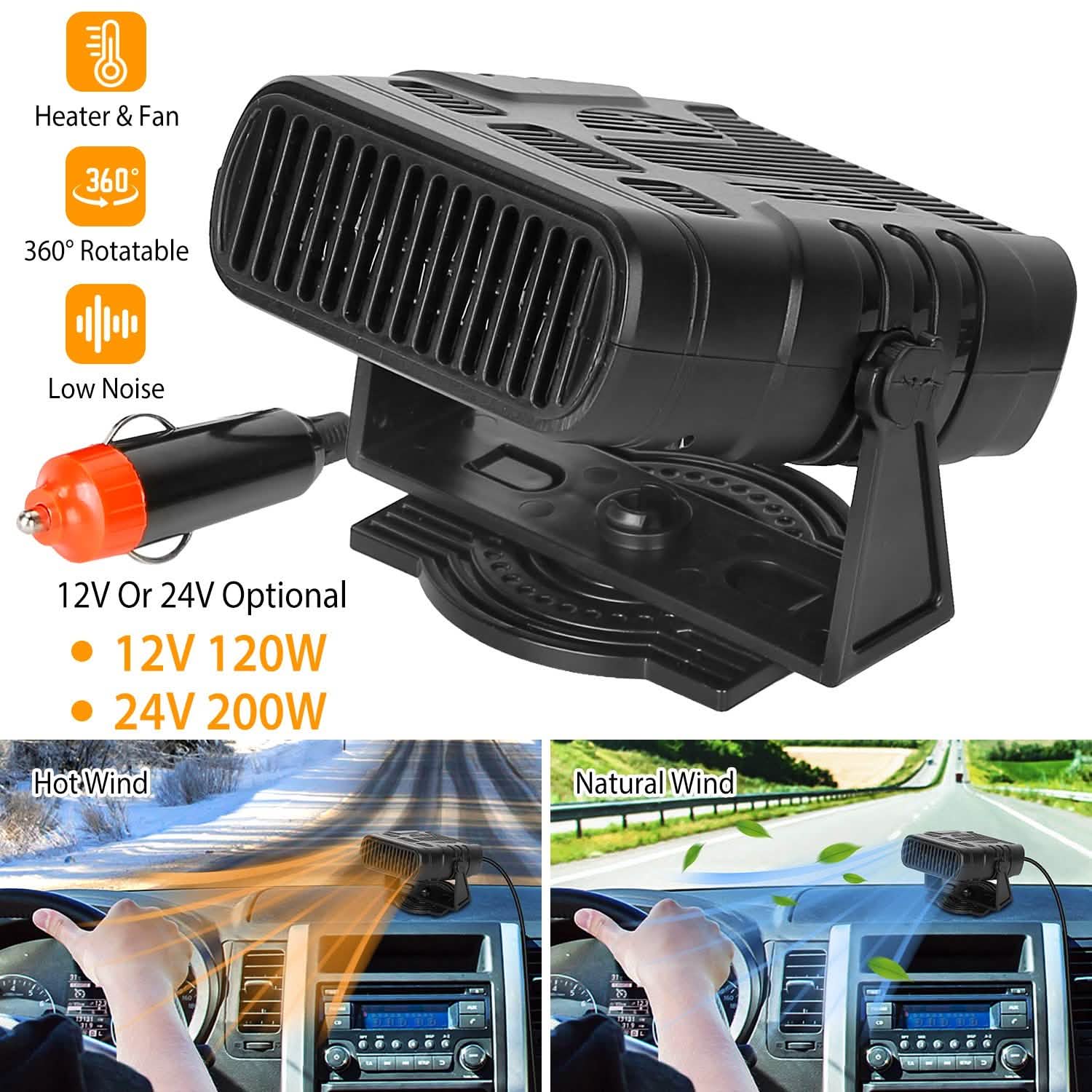 Portable Car Heating Fan Automotive - Tophatter Daily Deals