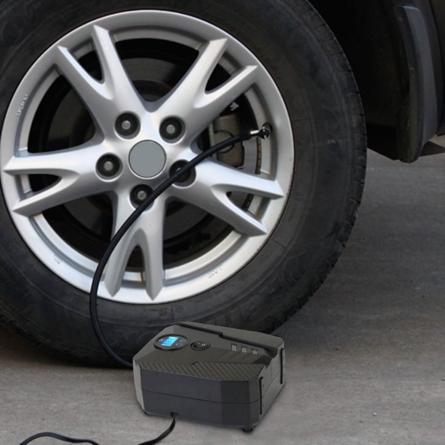 Portable Car Tire Inflator DC 12V Digital Car Air Pump Compressor Automotive - Tophatter Daily Deals