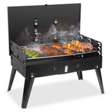 Portable Charcoal Grill Foldable BBQ Suitcase Outdoor Recreation - Tophatter Daily Deals
