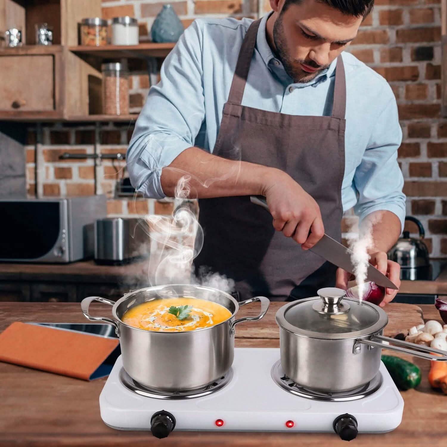 Portable Coil Heating Hot Plate Stove Countertop Kitchen Appliances - Tophatter Daily Deals