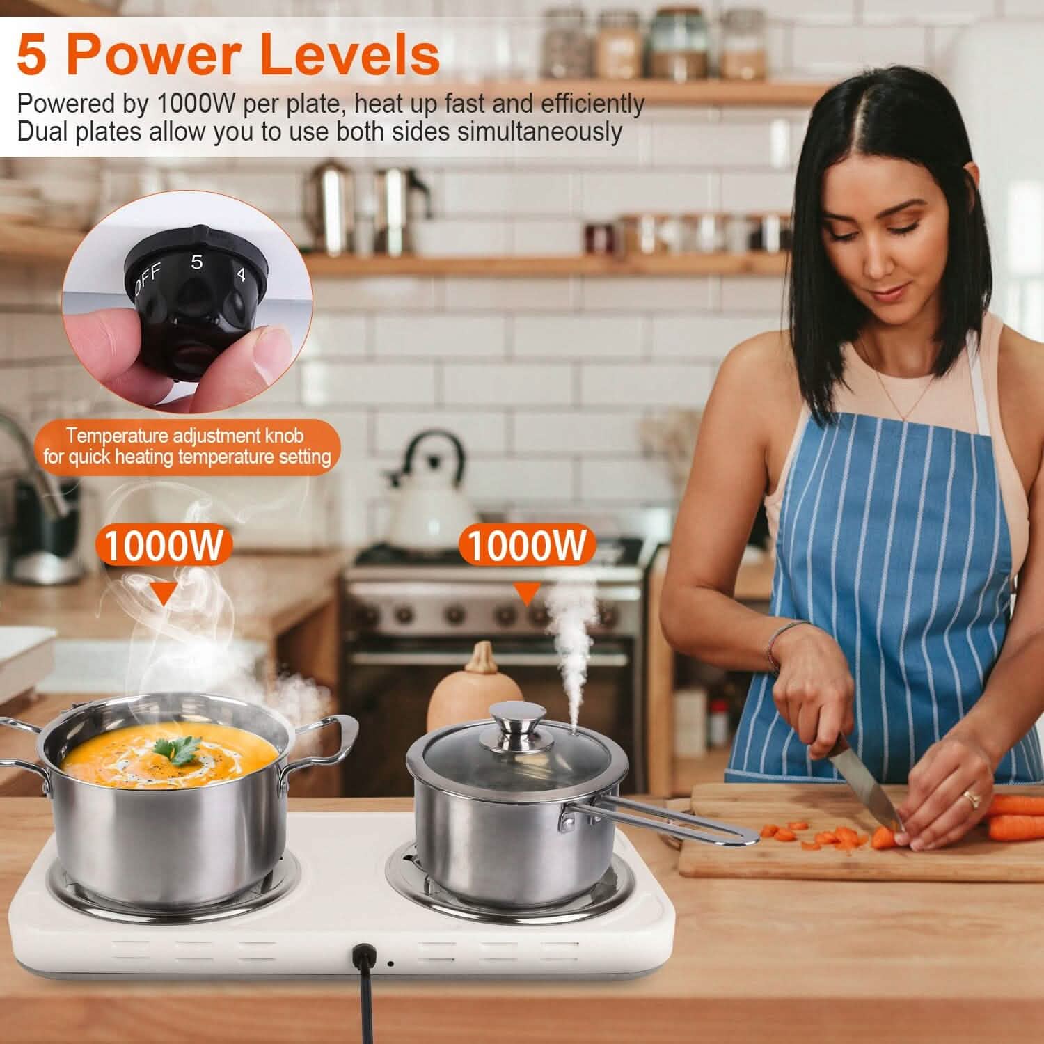 Portable Coil Heating Hot Plate Stove Countertop Kitchen Appliances - Tophatter Daily Deals