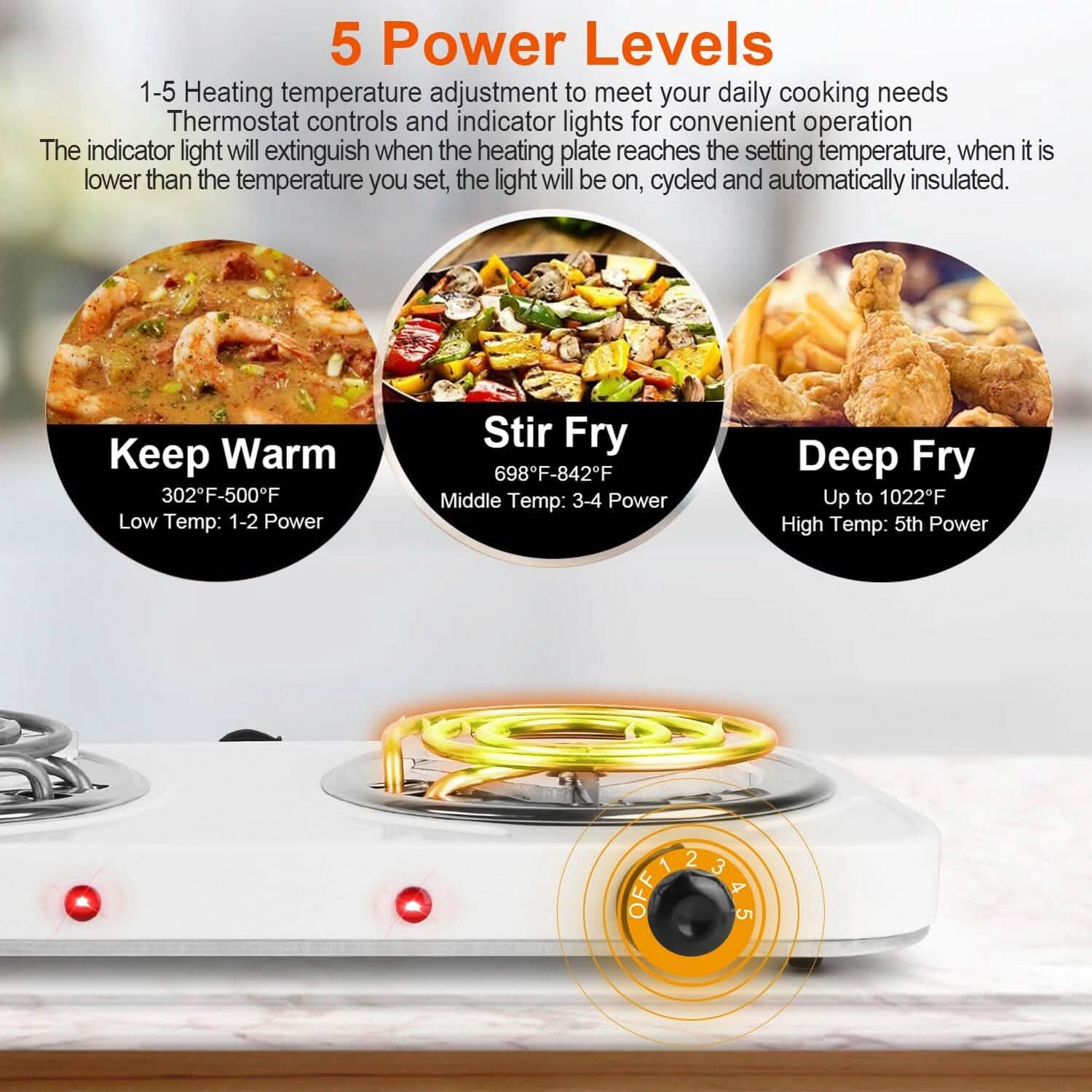 Portable Coil Heating Hot Plate Stove Countertop Kitchen Appliances - Tophatter Daily Deals