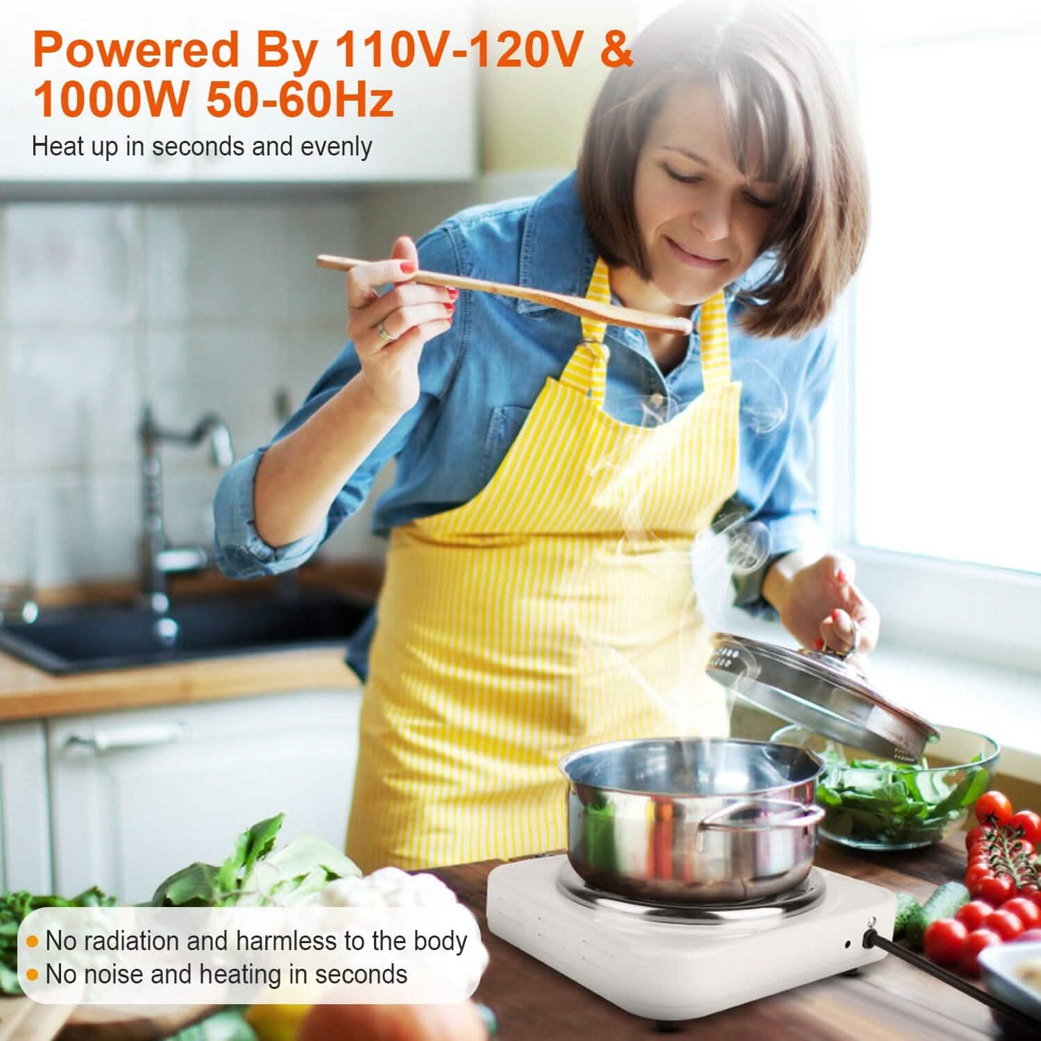 Portable Coil Heating Hot Plate Stove Countertop Kitchen Appliances - Tophatter Daily Deals